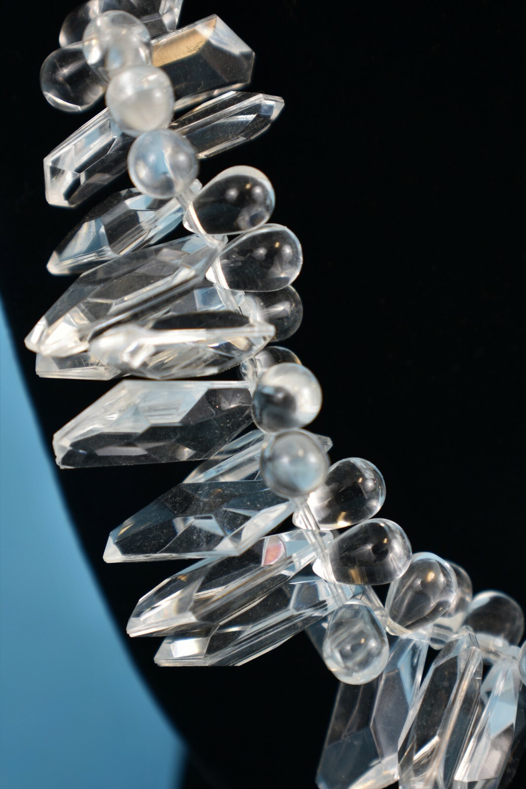Multifaceted Clear Statement Necklace Signed mark. / AVON NEW – NO Box Icicles
