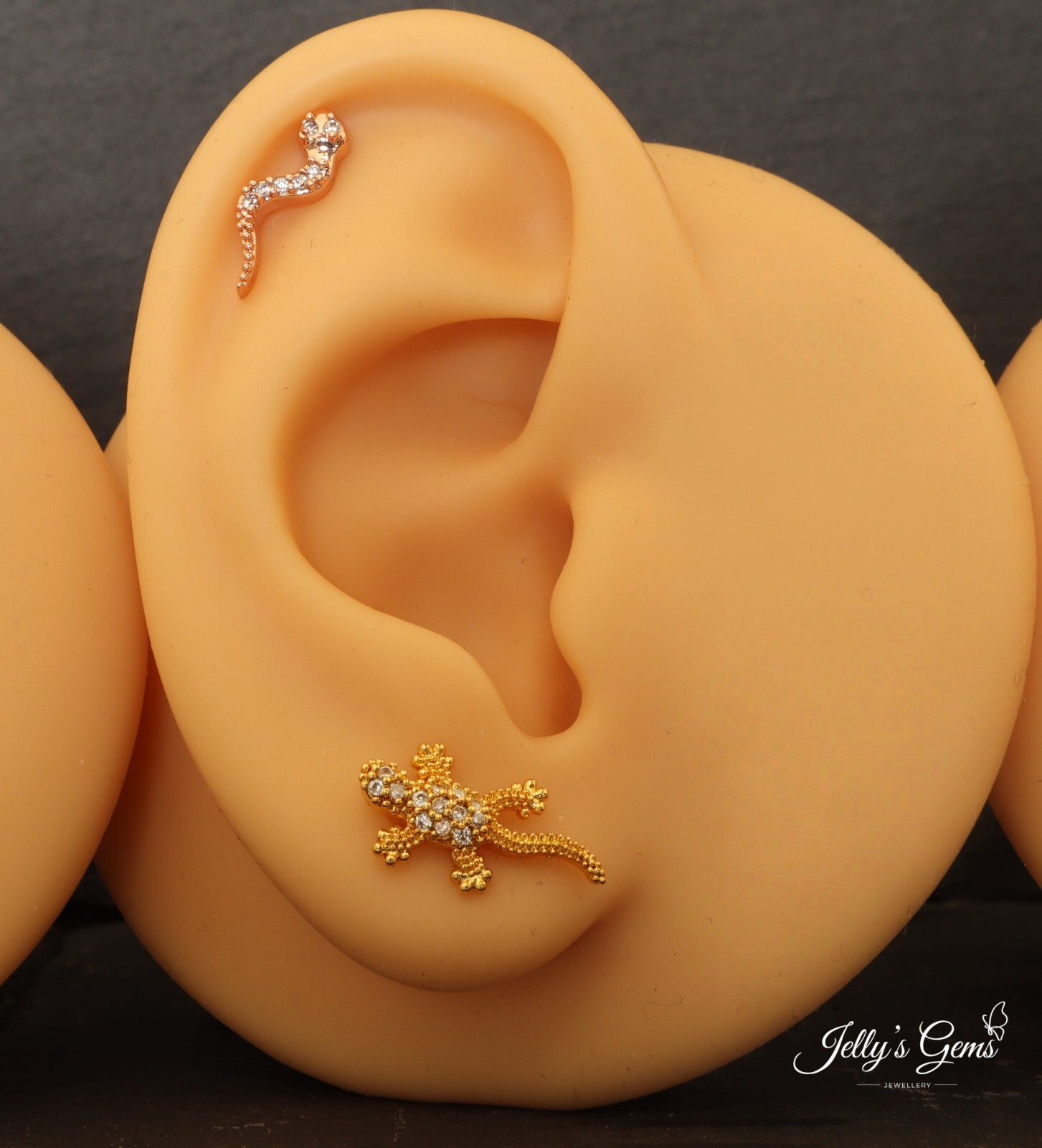 Snake Cubic ZirconiaGold Silver Cartilage Helix Lobe Tragus Conch 20G Earring