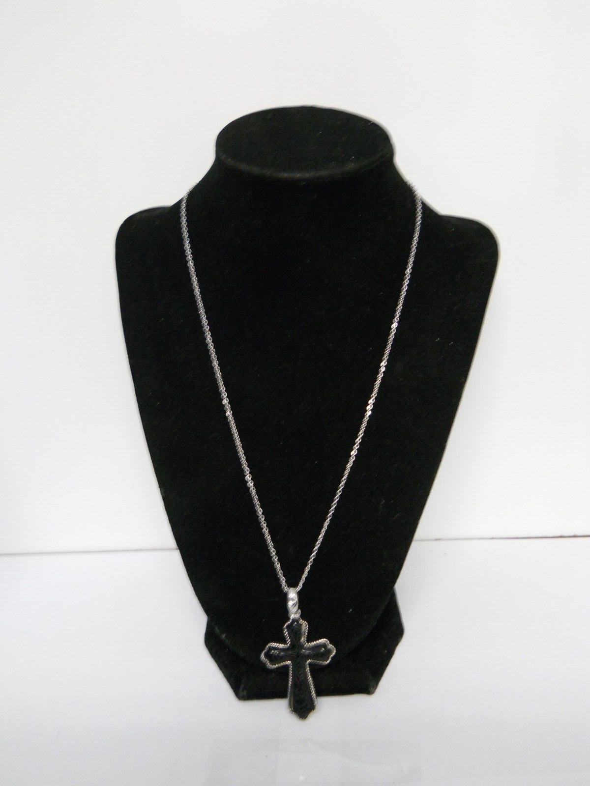 Stainless Steel TLC Enhanced Black Agate Size 4 Ring & Necklace Jewelry #1098