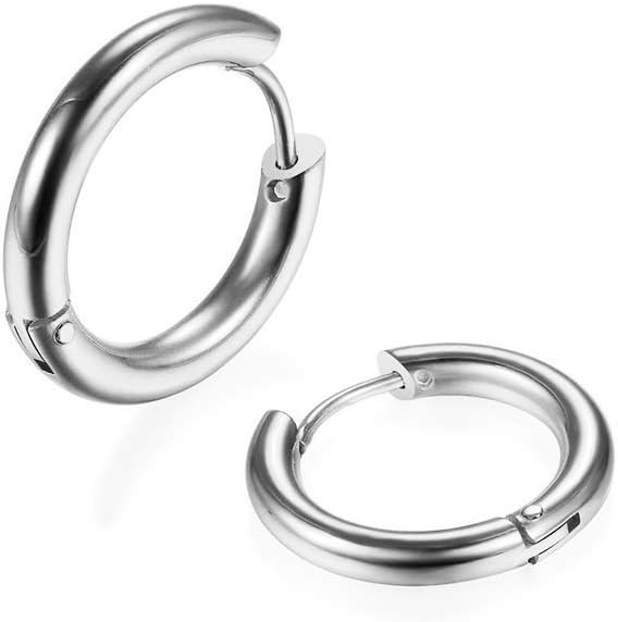 Versatile Huggie Hoop Earrings in Stainless Steel – Perfect for All Occasions