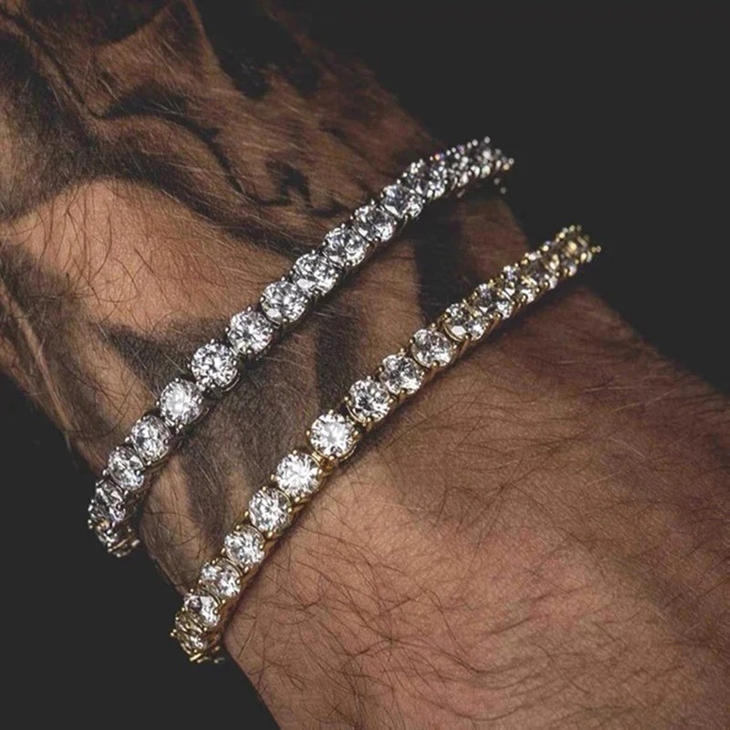 US 2-6.5mm Tennis Bracelet SOLID 925 Sterling Silver MOISSANITE Passes Tester！
