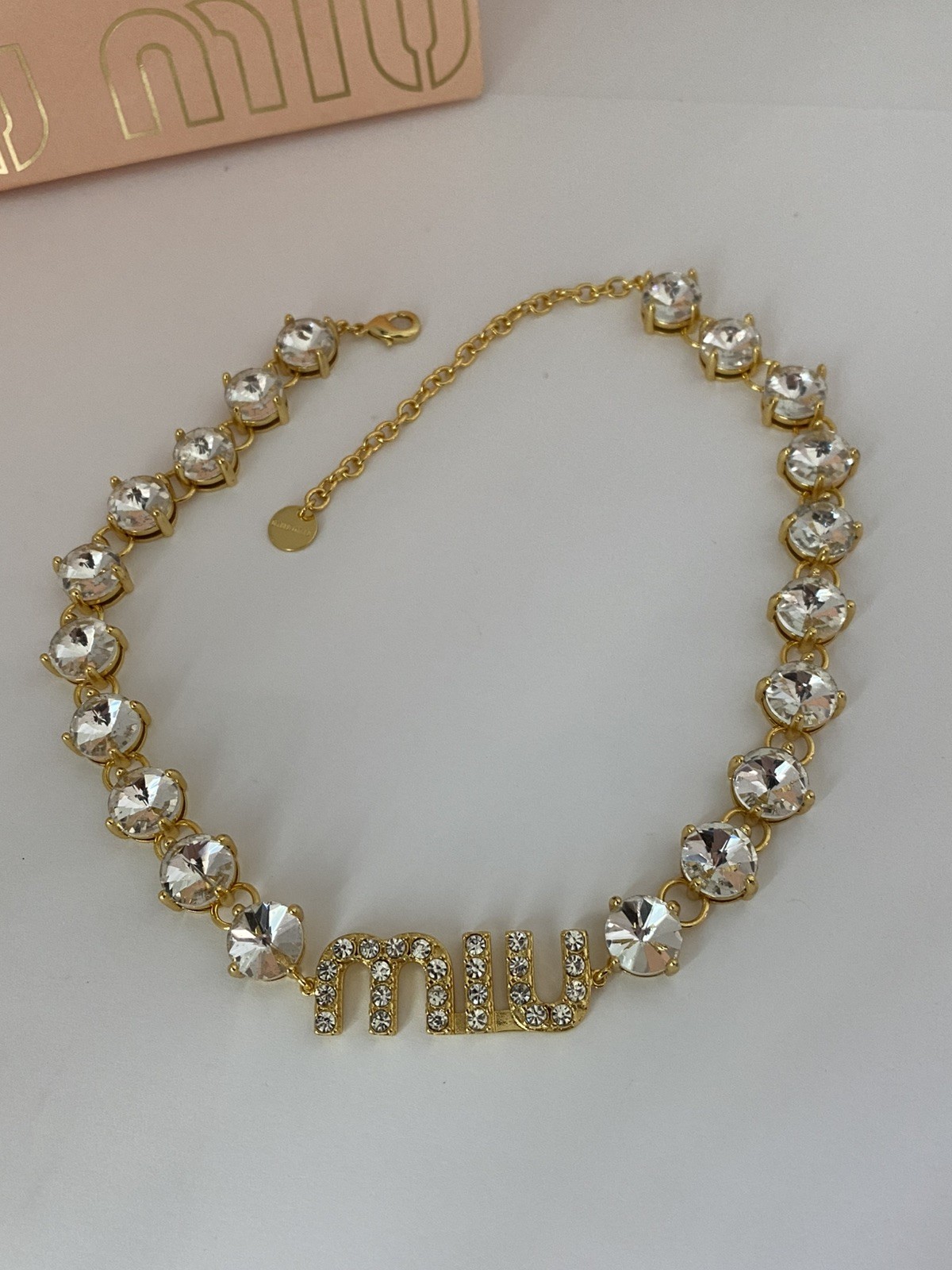 Miu Miu Authentic Rare Find Crystal Chocker Necklace