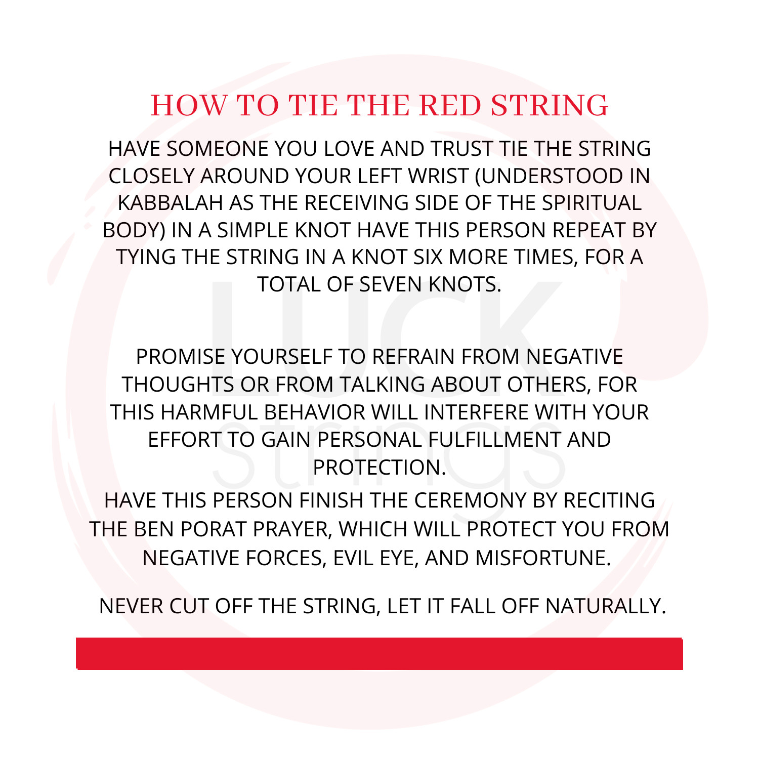 Kabbalah red string minimal bracelet good luck thread hilo rojo men women gift