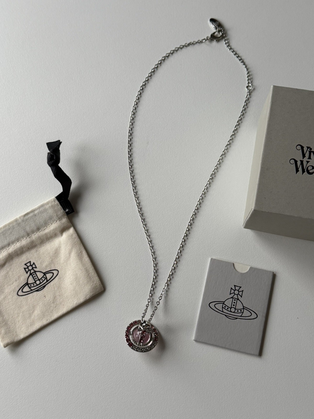 VW Orb Pendant Necklace – Pink