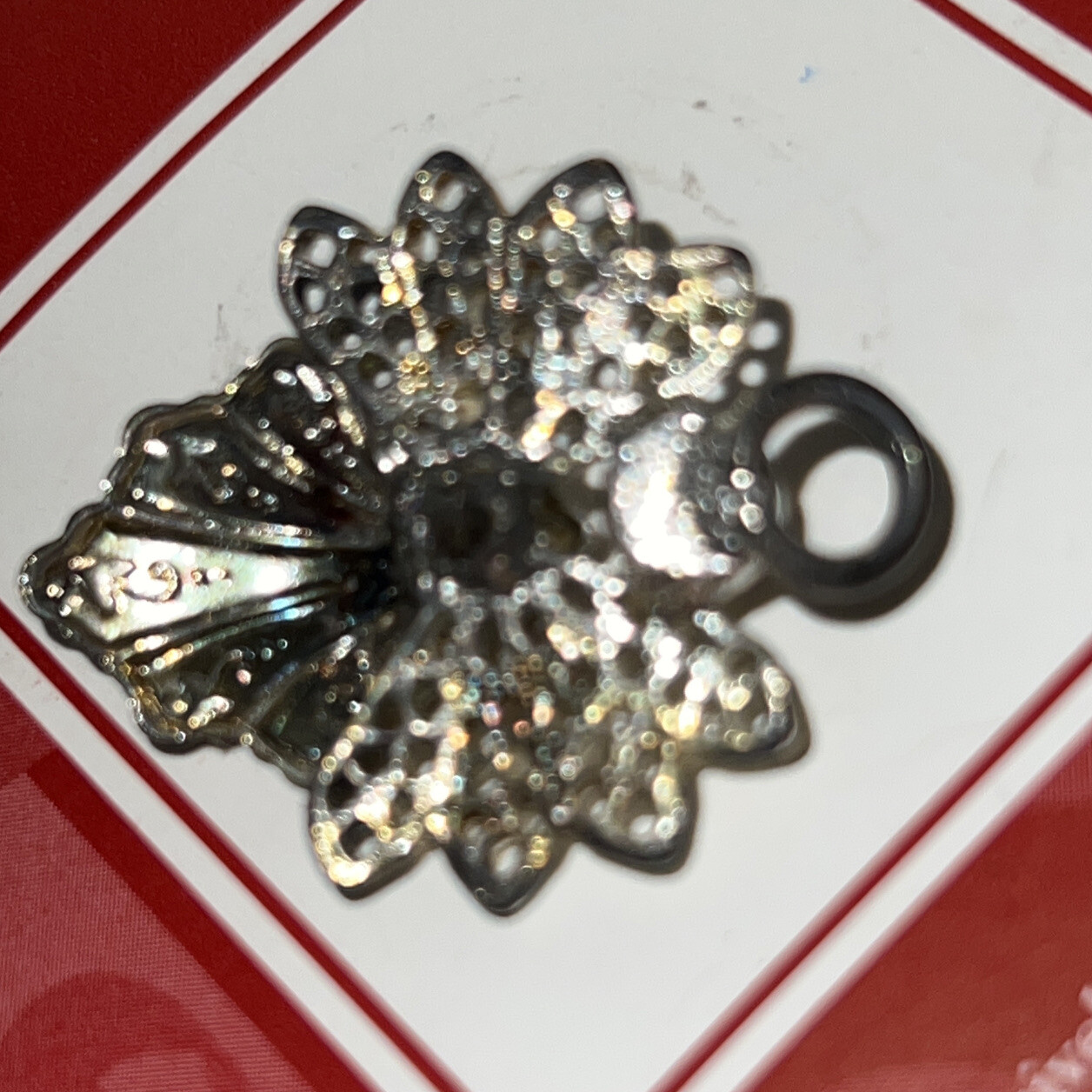 Christmas Pin Angels On High by Roman, Inc Silver Tone W/ Faux Pearl 2003 READ