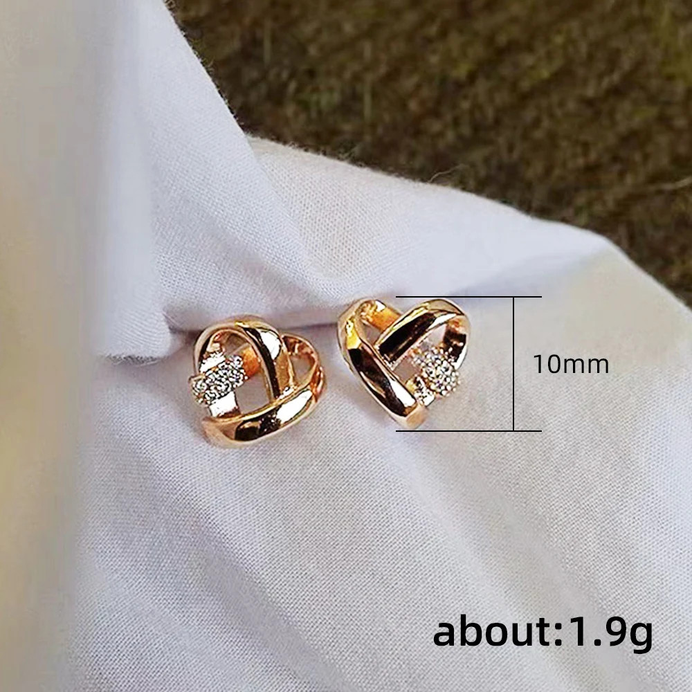 Love Earrings Ear Stud Piercing Silver Color/Gold Color Fashion