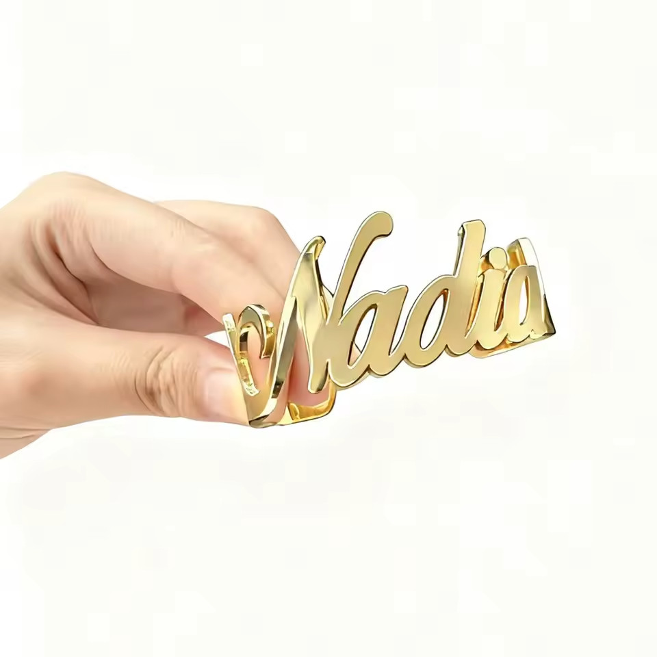 Custom Name Bangle Cuff Jewelry High Quality Stainless Handcrafted Adjustable