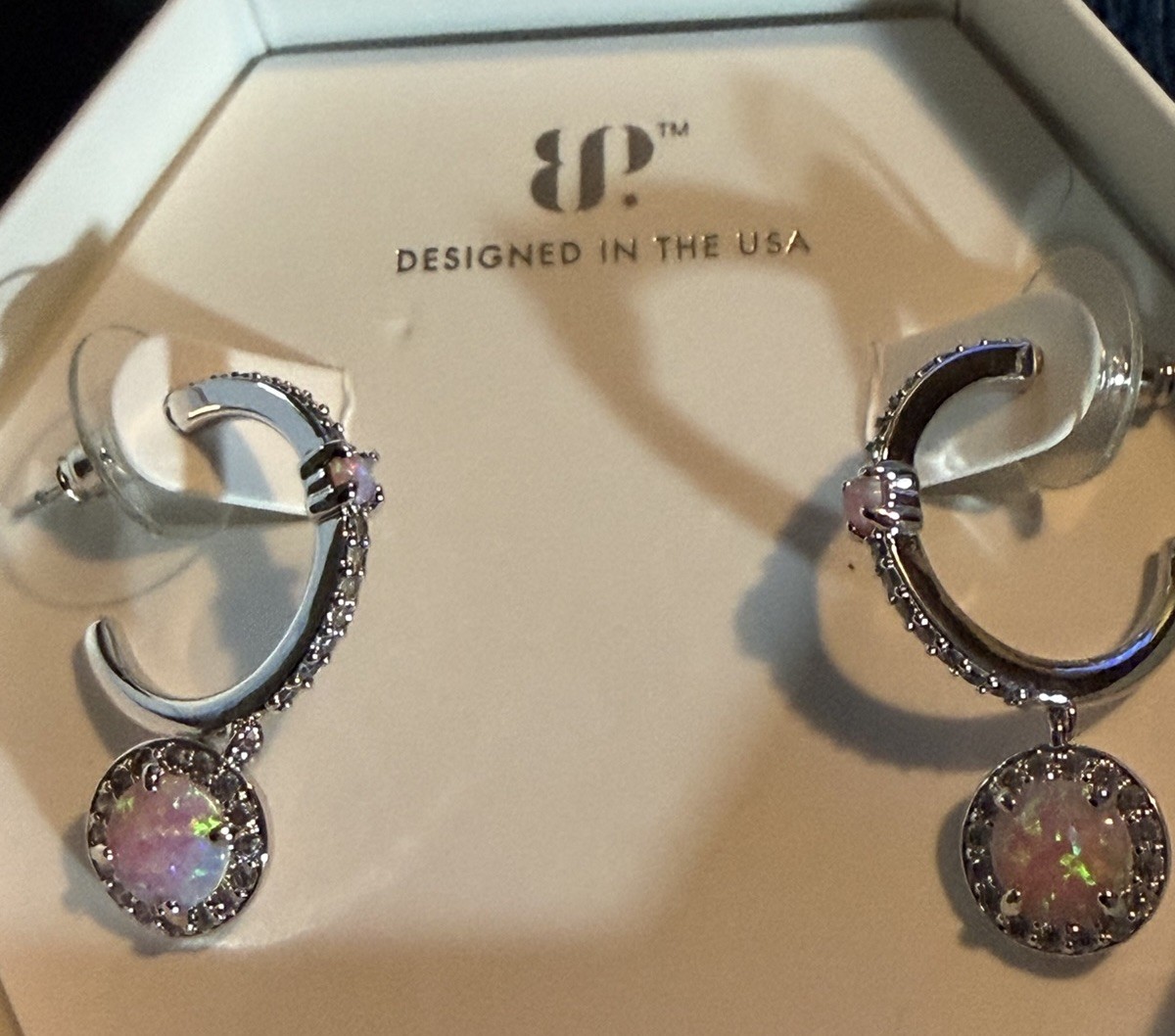 Bomb Party October 2024 Earrings “Wardrobe Complete” Rhodium Plating