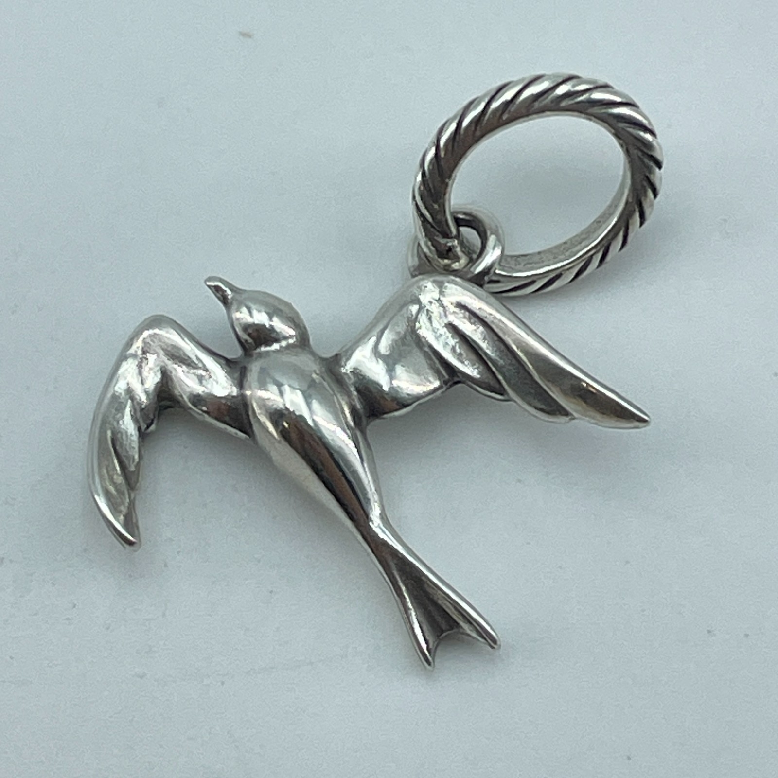 BRIGHTON Swallow Bird Dangle Charm Pendant Silver Plate Taiwan 1in Jewelry
