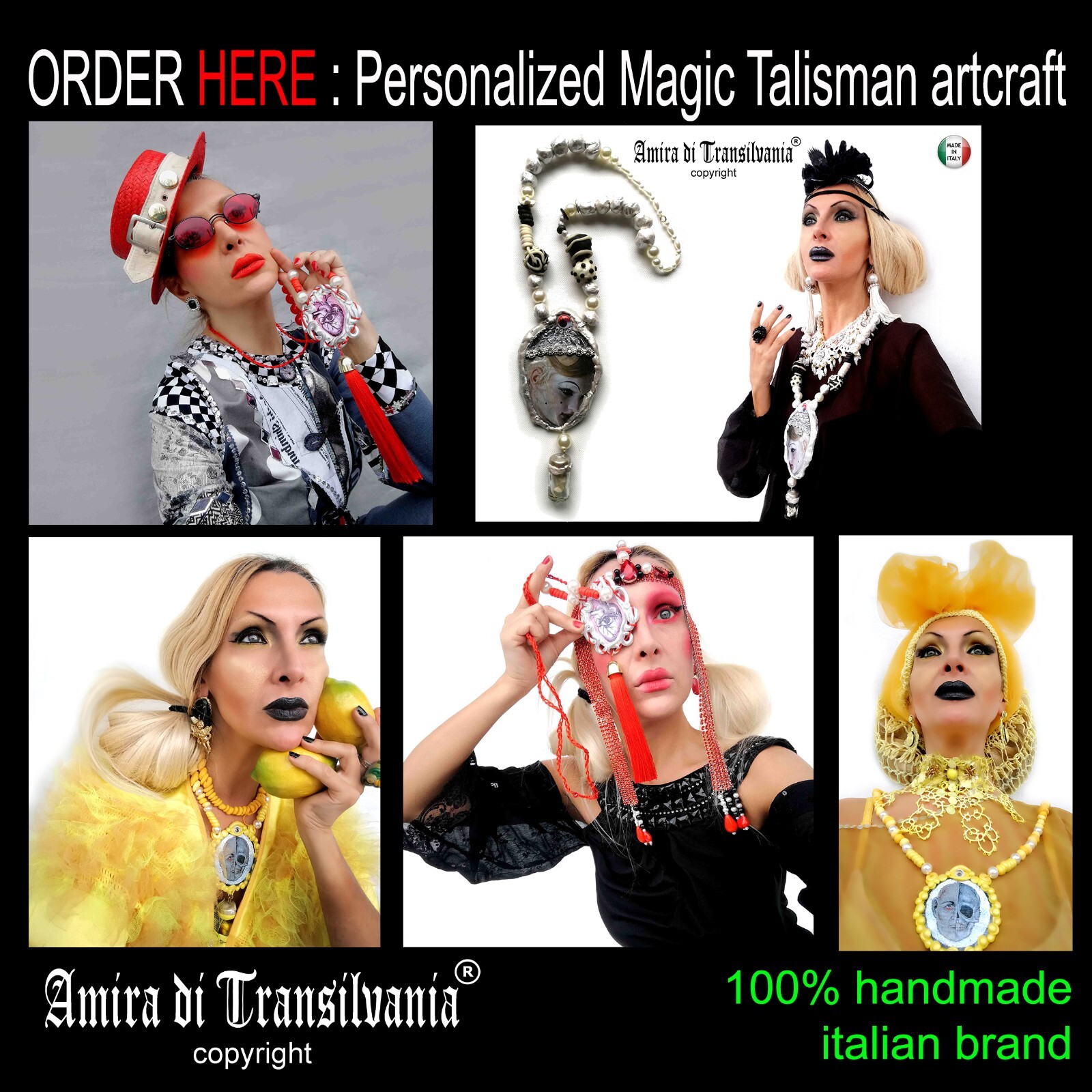 Talisman Protection Evil Eye Demon Amulets Pendant Necklace Charms Witch Jewelry