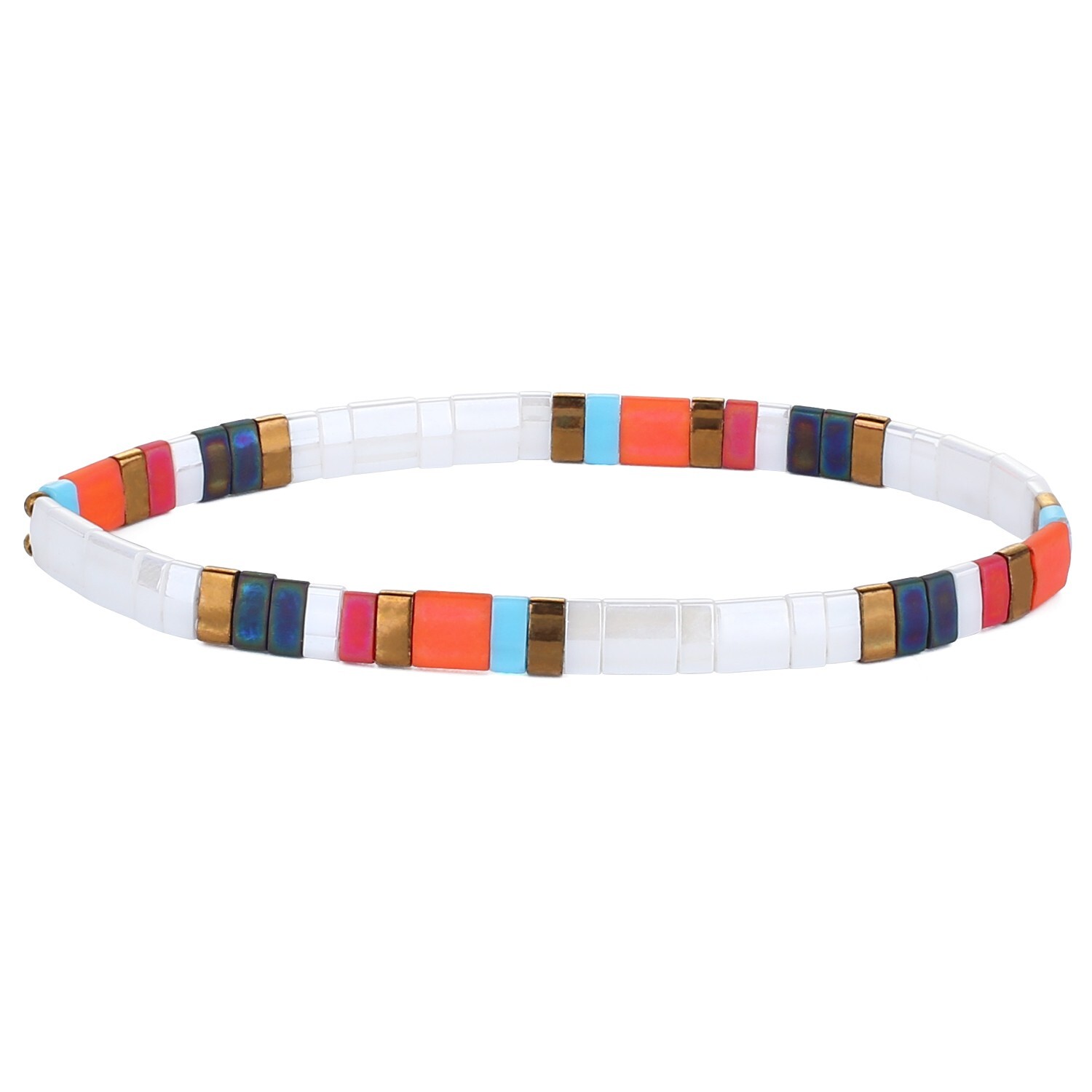 Tila Miyuki Beads Bracelets Colorful Strand Stretch Bracelets