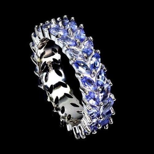 Ladies Violet Tanzanite Eternity Ring, Size 6.5 Auction