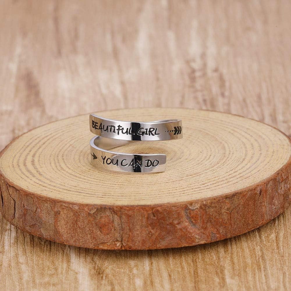 Elegant Adjustable Silver Ring – Perfect Encouragement Gift for All Occasions