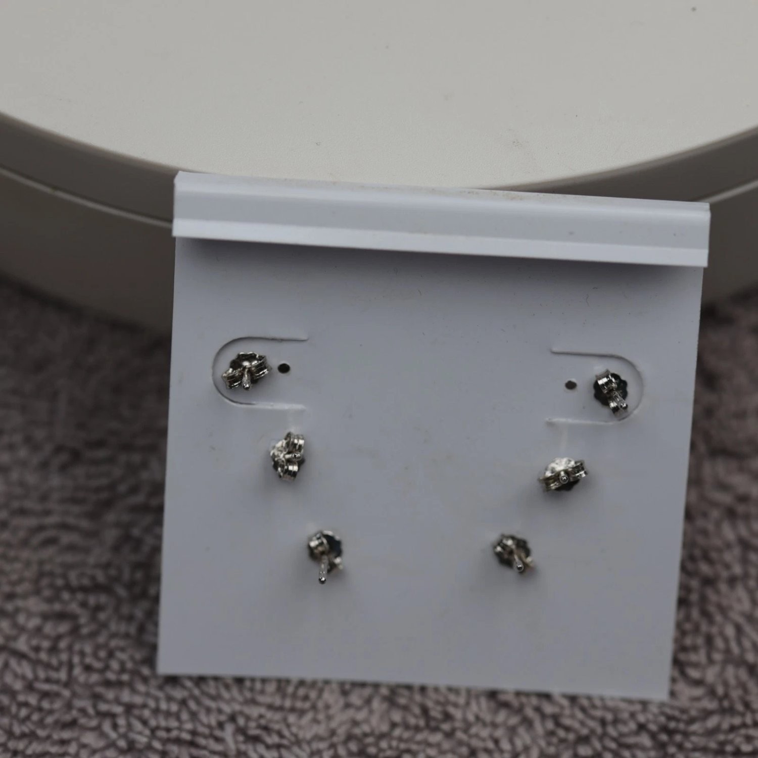 Bleu Sage Earrings 3 Pair Set Sterling Silver Crystal Faux Pearl Small Used