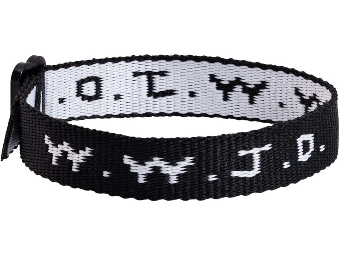 WWJD Bracelets Webbing What Would Jesus Do Bracelets Christian Handm Black/Whit