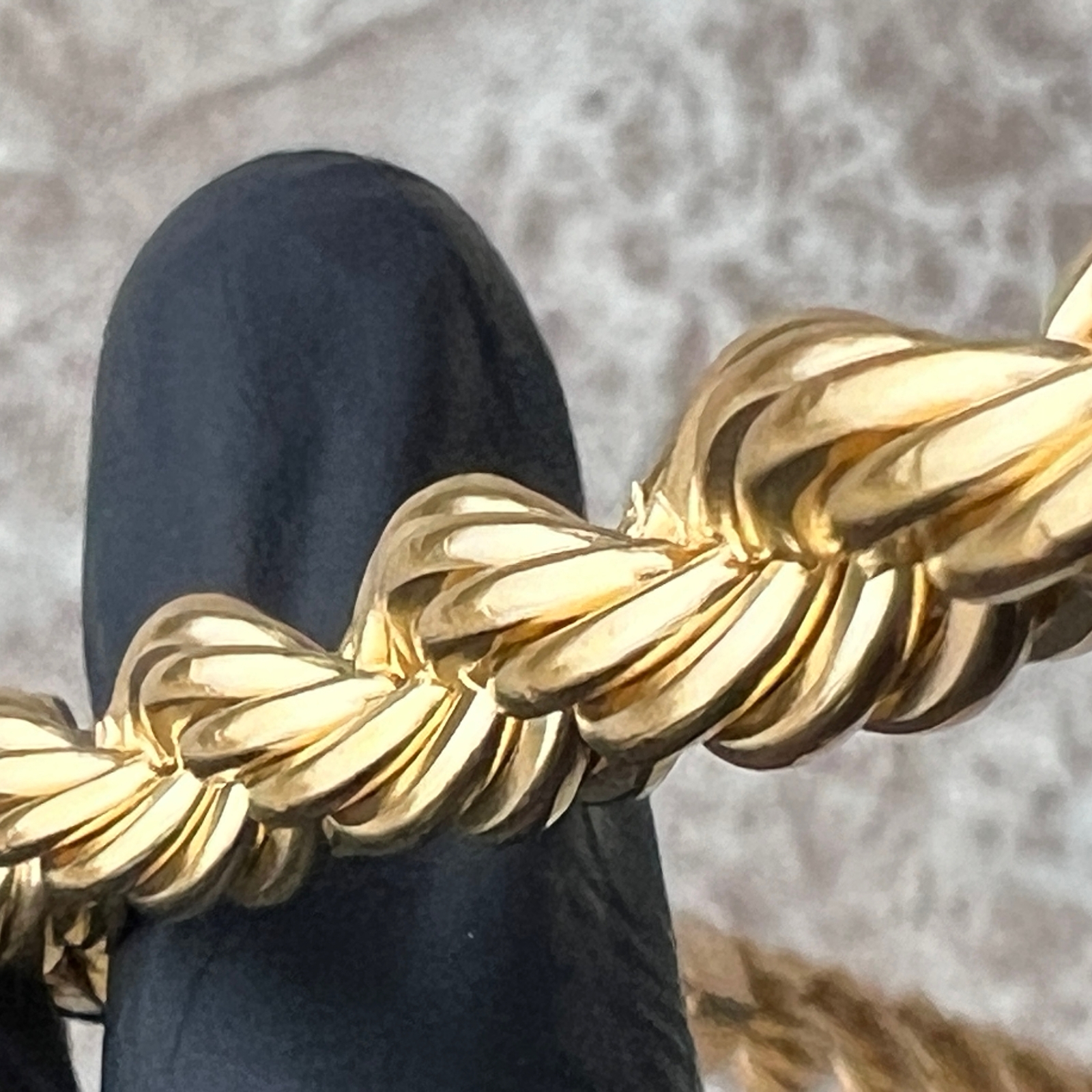 Mens 18k Gold Plated 316L Stainless Steel Rope Chain Hip Hop Necklace 10MM 24″