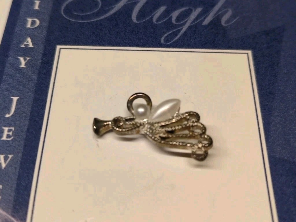 Vintage Christmas Angels on High Holiday Jewelry NIB 2002 Roman, Inc Rare USA