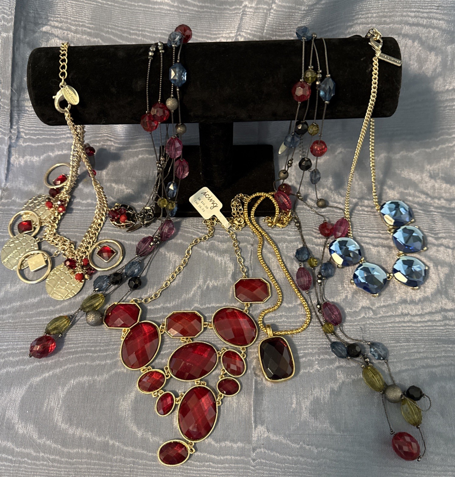 Lot Of 6 Branded Statement Necklaces Jewel Tones WHBM Limited NY Icing July 4