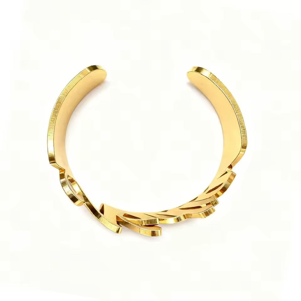 Custom Name Bangle Cuff Jewelry High Quality Stainless Handcrafted Adjustable