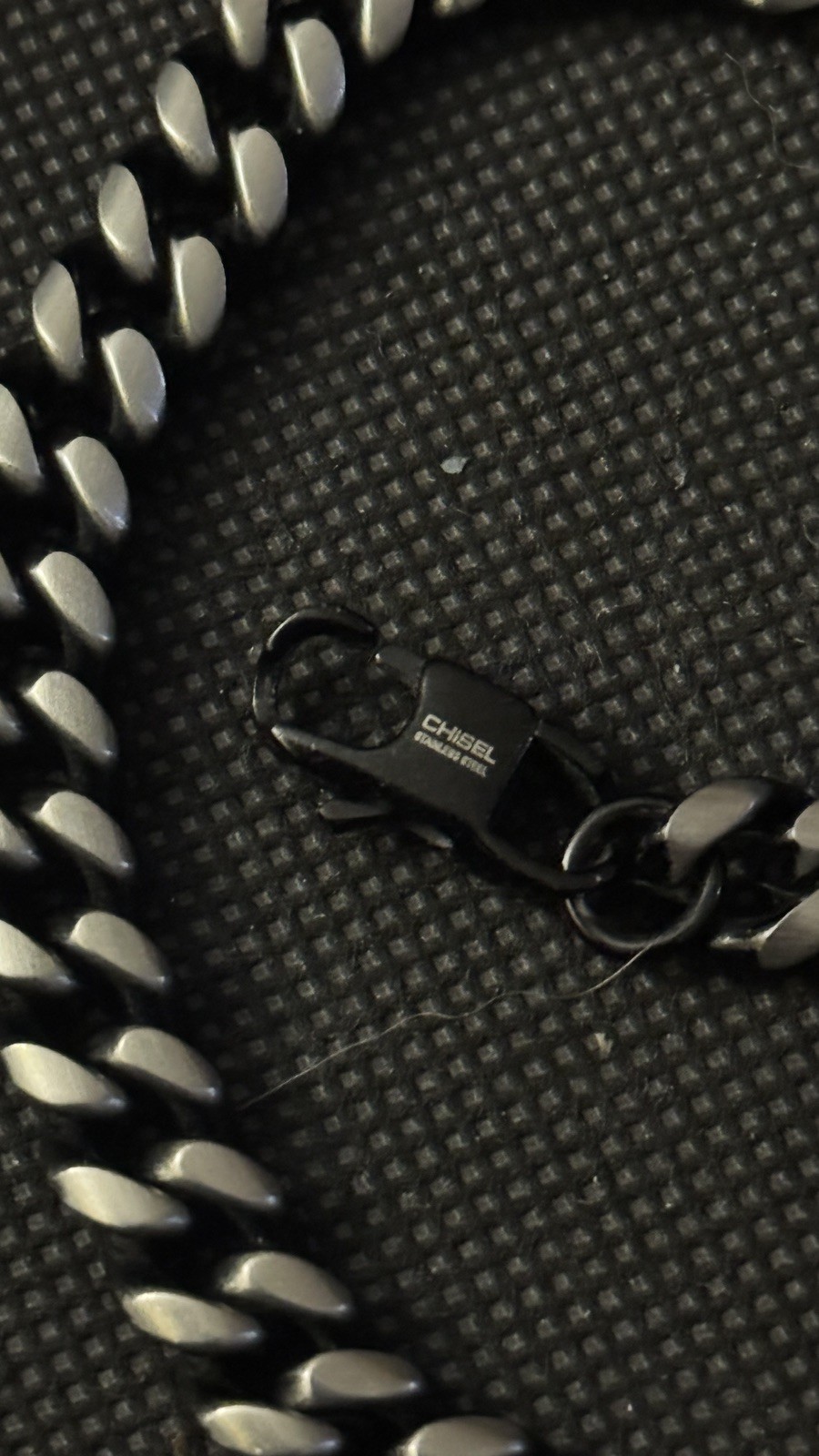 CHISEL Black Stainless Steel Curb Chain Necklace Mens 74cm 69g 7mm