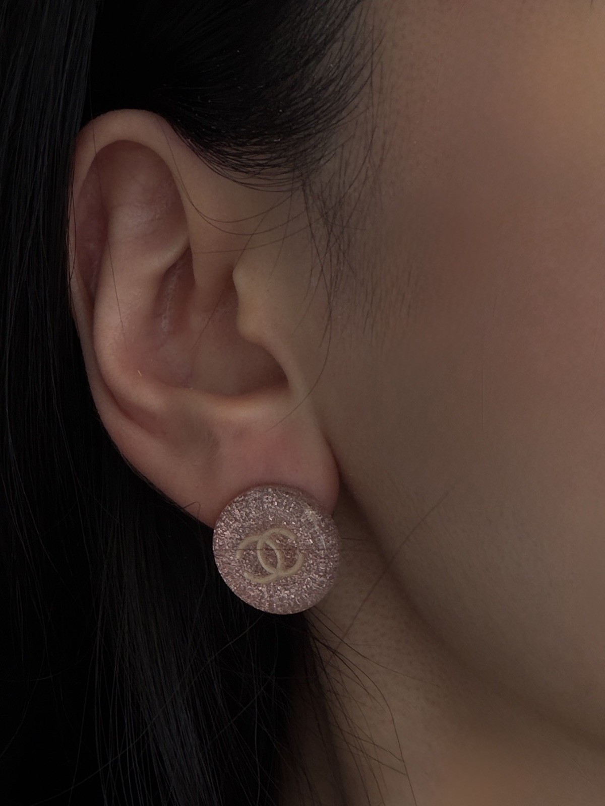 AUTHENTIC Chanel – Rosé Halo Clip-On Earrings-ANC Vintage