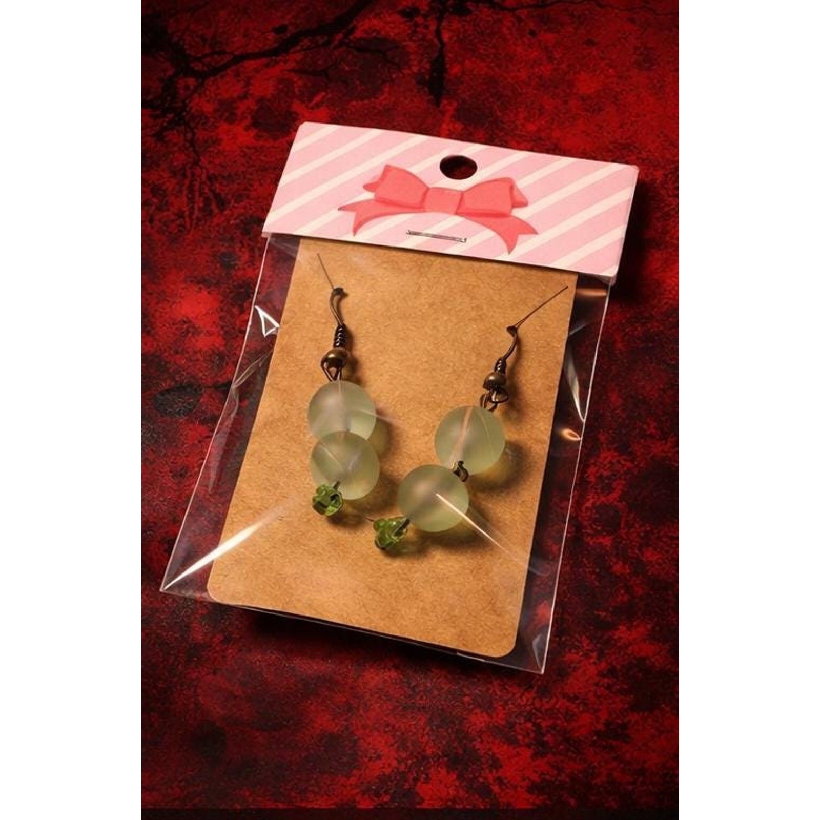Handmade Beaded Earrings – 3-Pair Dangle Set | Red, Seafoam Green & Blue