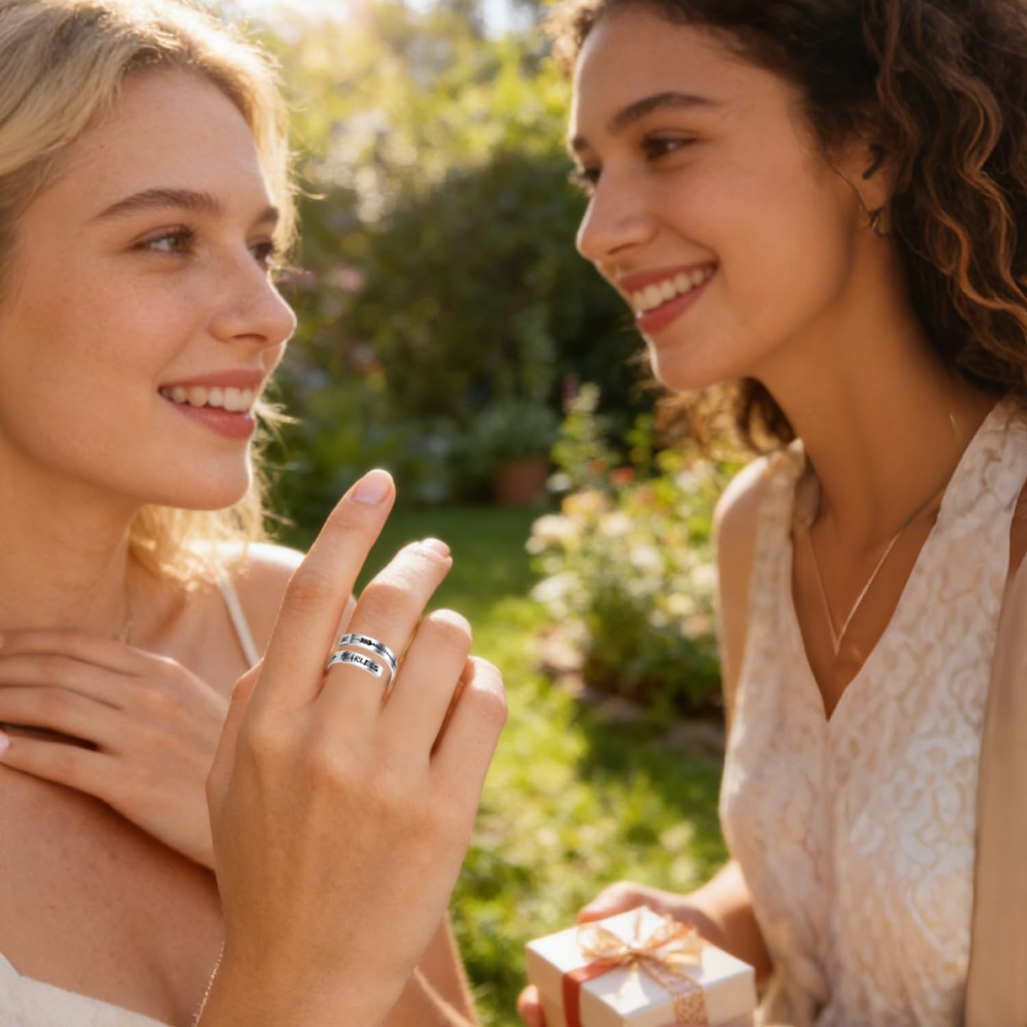 Elegant Adjustable Silver Ring – Perfect Encouragement Gift for All Occasions