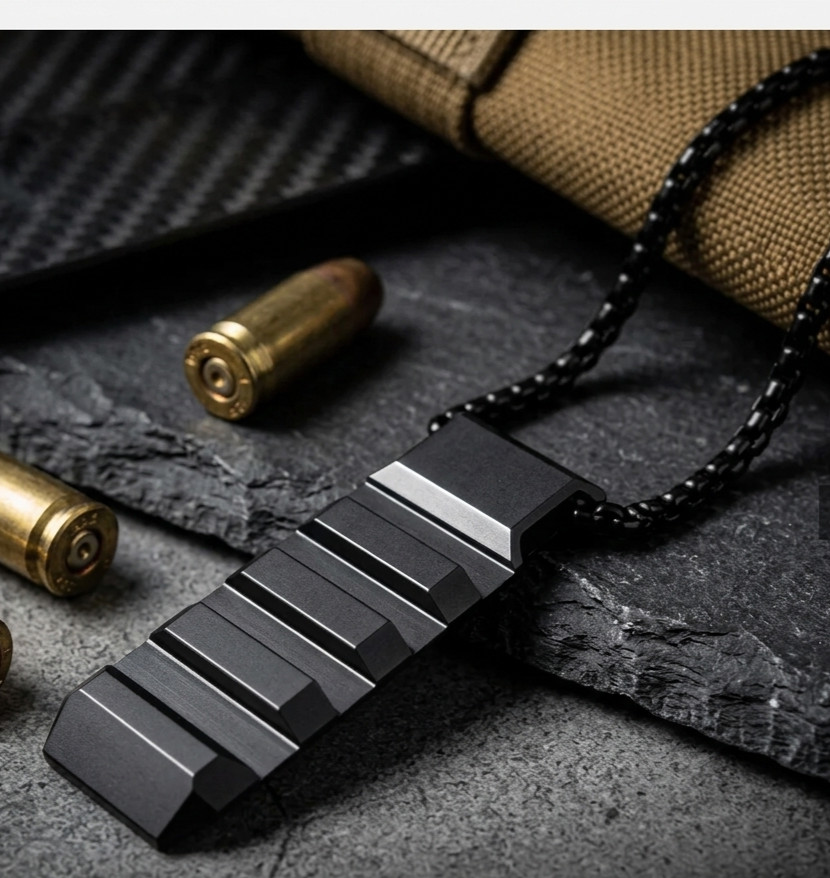 TERA Tactical Picatinny Rail Necklace Outdoor Survival Pendant Tool