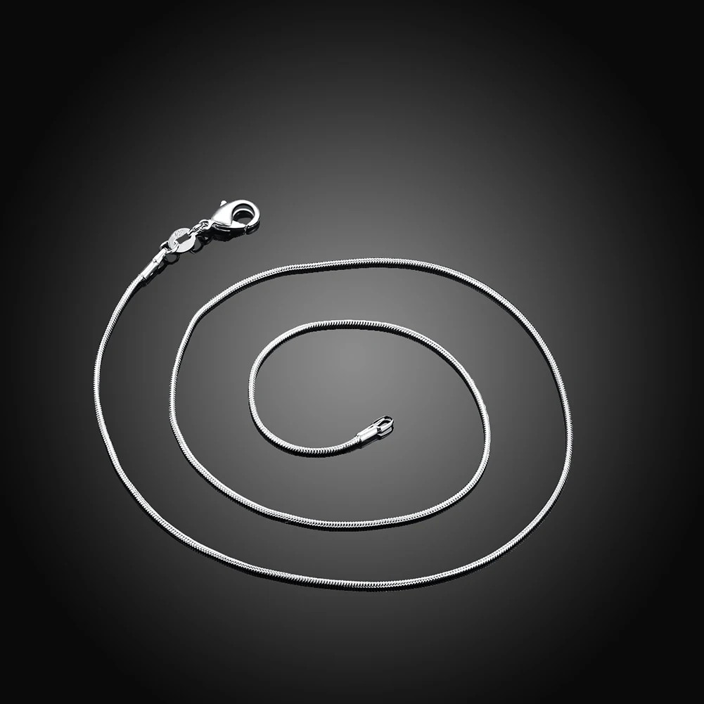 10PCS 925 Sterling Silver 16/18/20/22/24/26/28/30 Inch 1mm