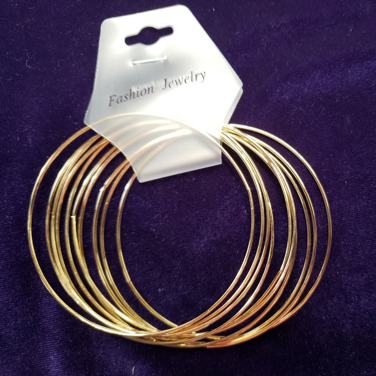 Set Of 10 Gold Toned Bangles, Plain, Thin, everyday wear fashion jewelry, NWT