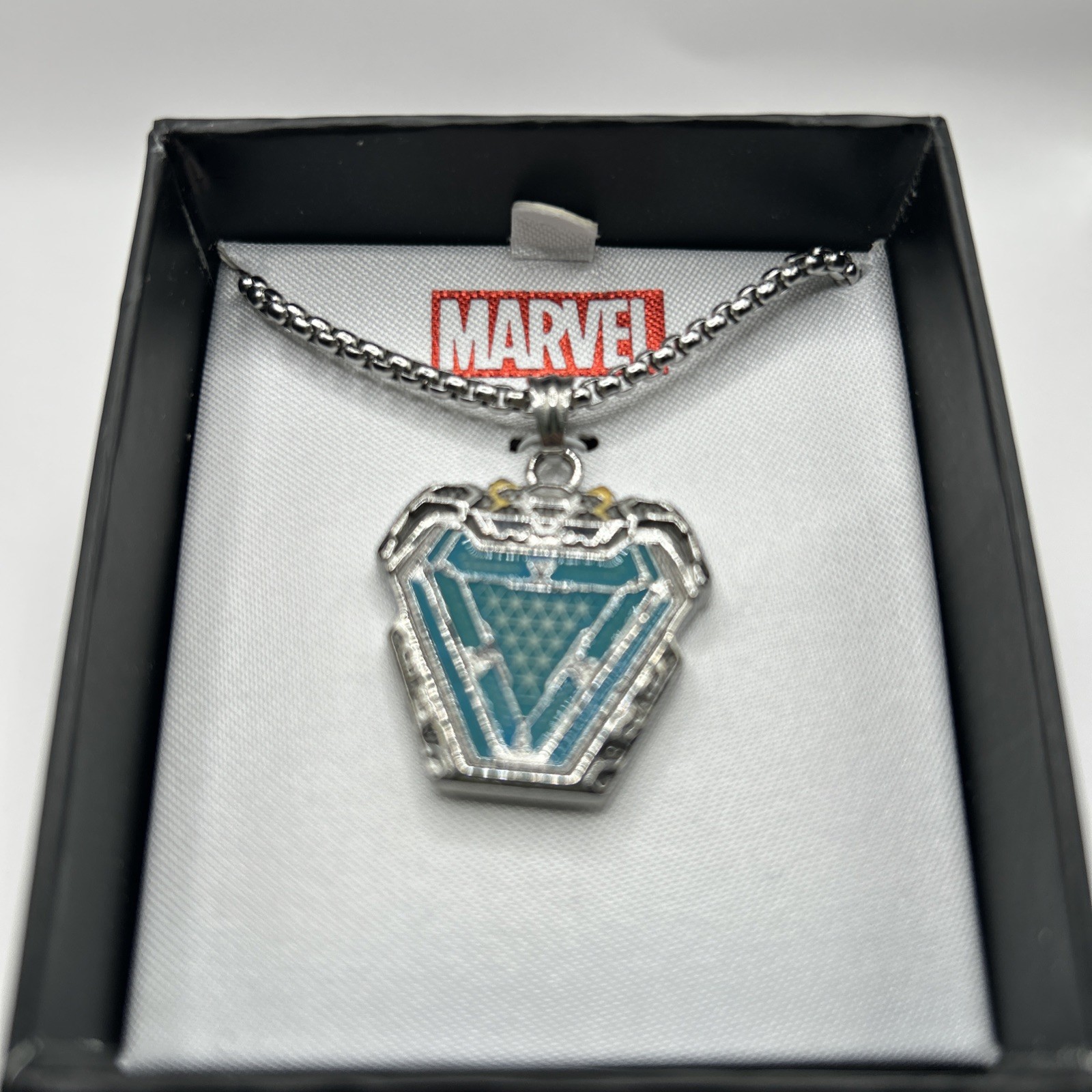 Iron Man Arc Reactor Steel Necklace Multi-color With Box