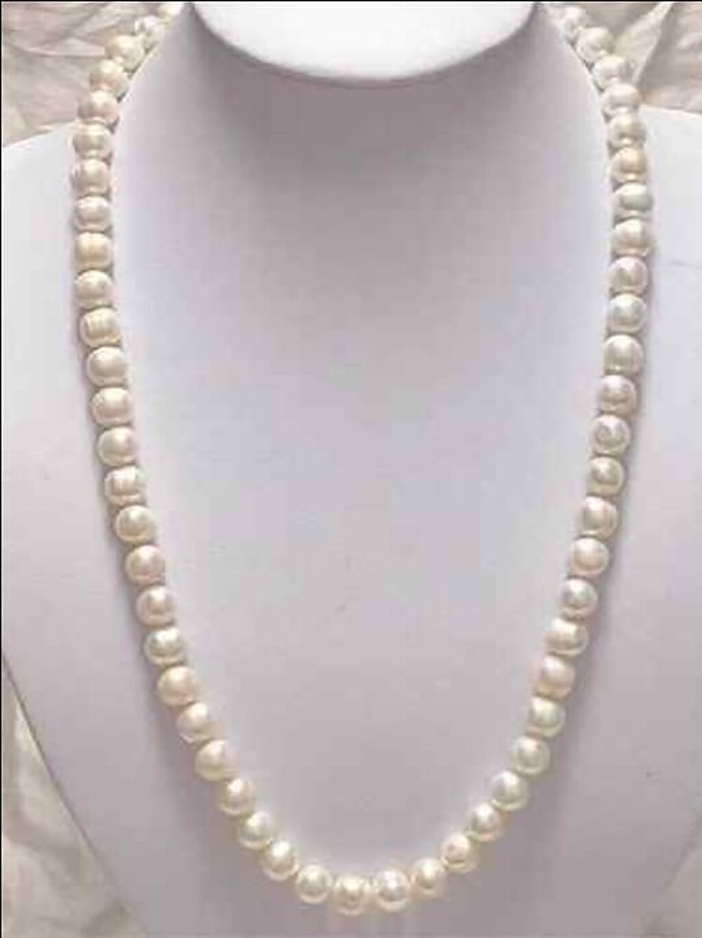 Beautiful Natural 6-7/7-8/8-9/9-10mm White Akoya Cultured Pearl Necklace 14-48”