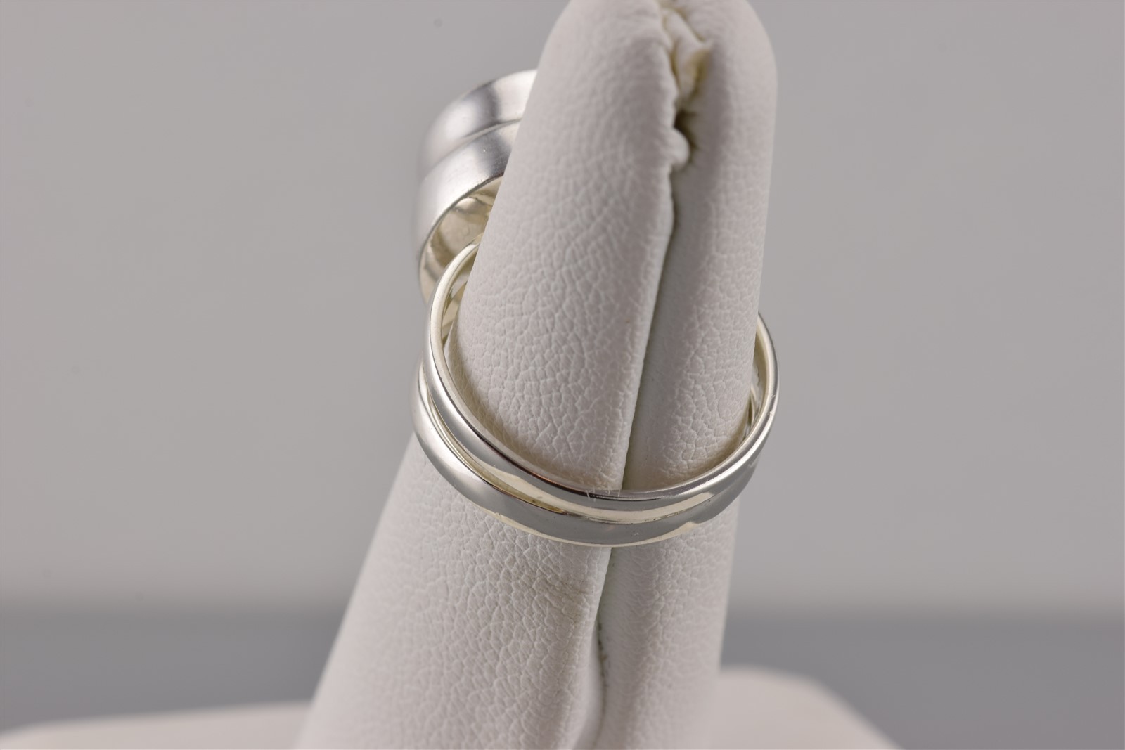 Sterling Silver Stepped Bezel Blue Cubic Zirconia Statement Band Ring 925 Sz: 6