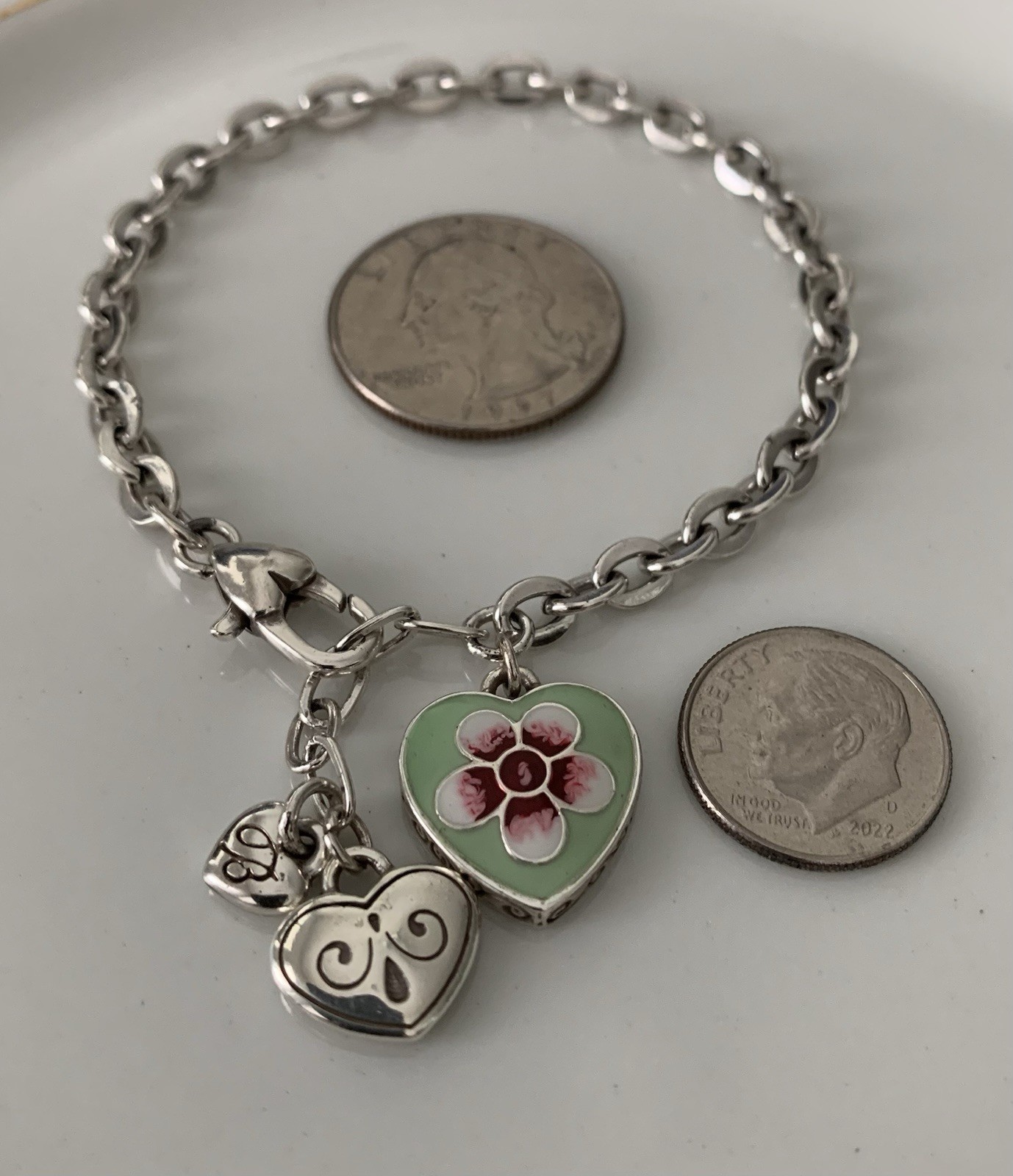 Romantic ARCHIVED Brighton HEART, Circa 2004, Sz 7.5-8 Inch Bracelet Remix, NEW