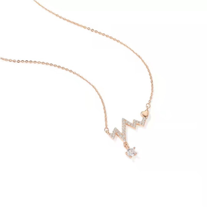 1 Pcs Heartbeat Pendant Choker Short Necklace, Minimalist Daily Charm