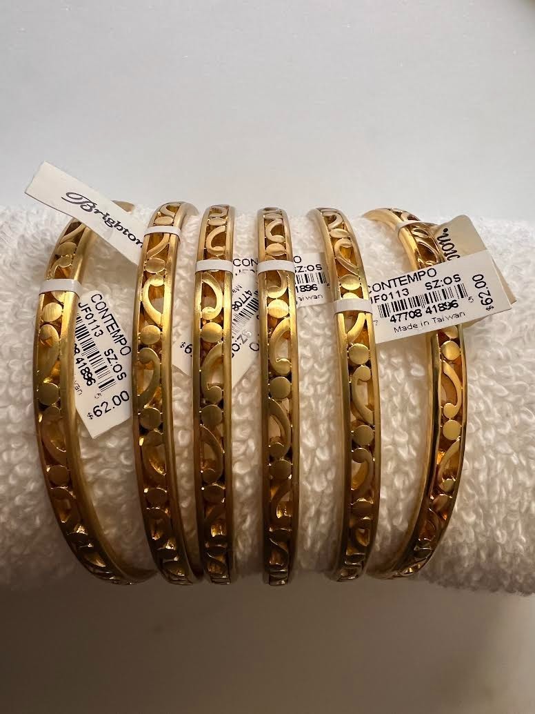 NEW Brighton Jewelry CONTEMPO Gold Slim Bangle Bracelet JF0113 NWT $62.00