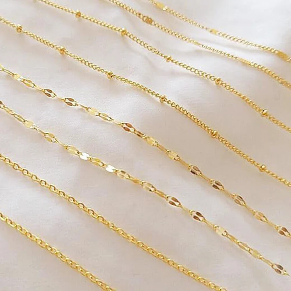 Good Quality Women’s High-end Stainless Steel Anklets Box Chain Clip Bead Chain