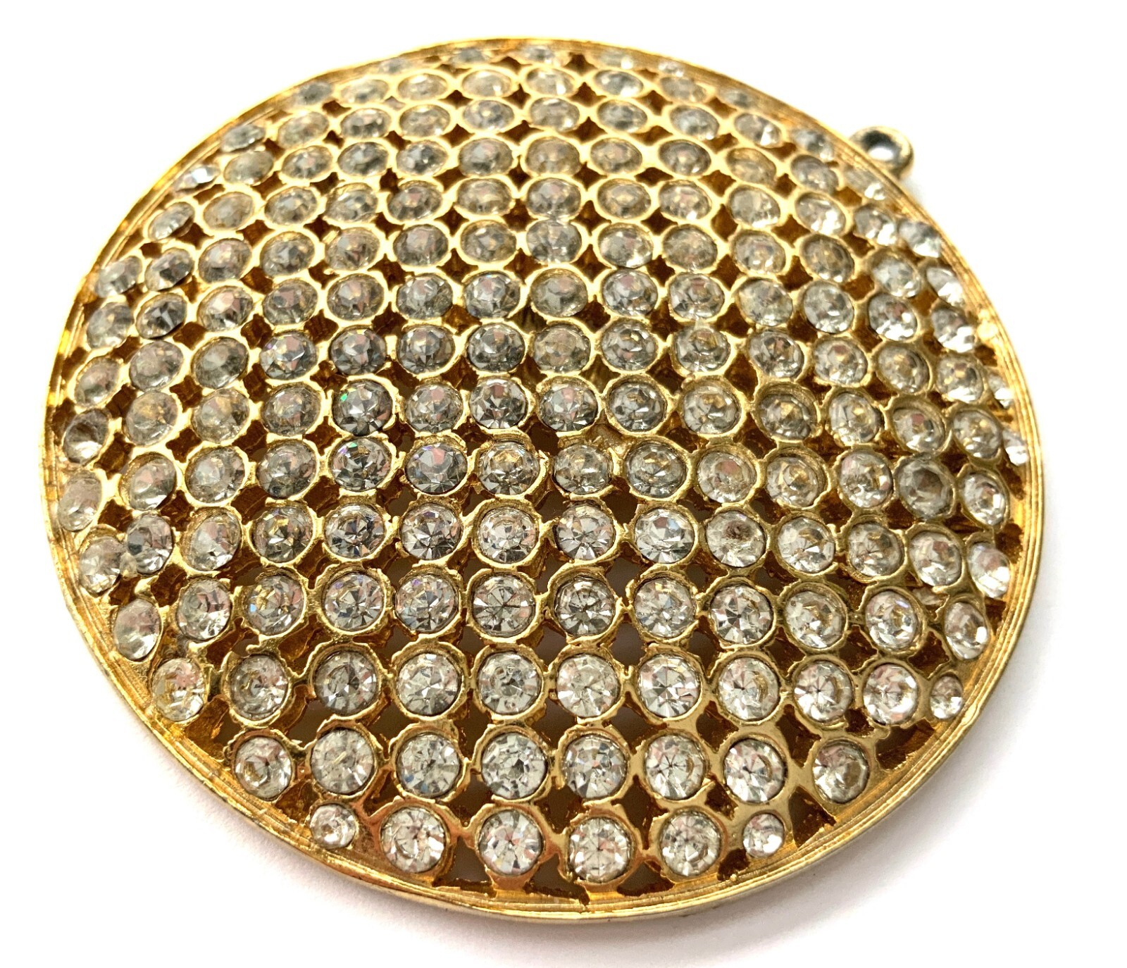VALENTINO CRYSTAL EMBELLISHED GOLD TONE PENDANT