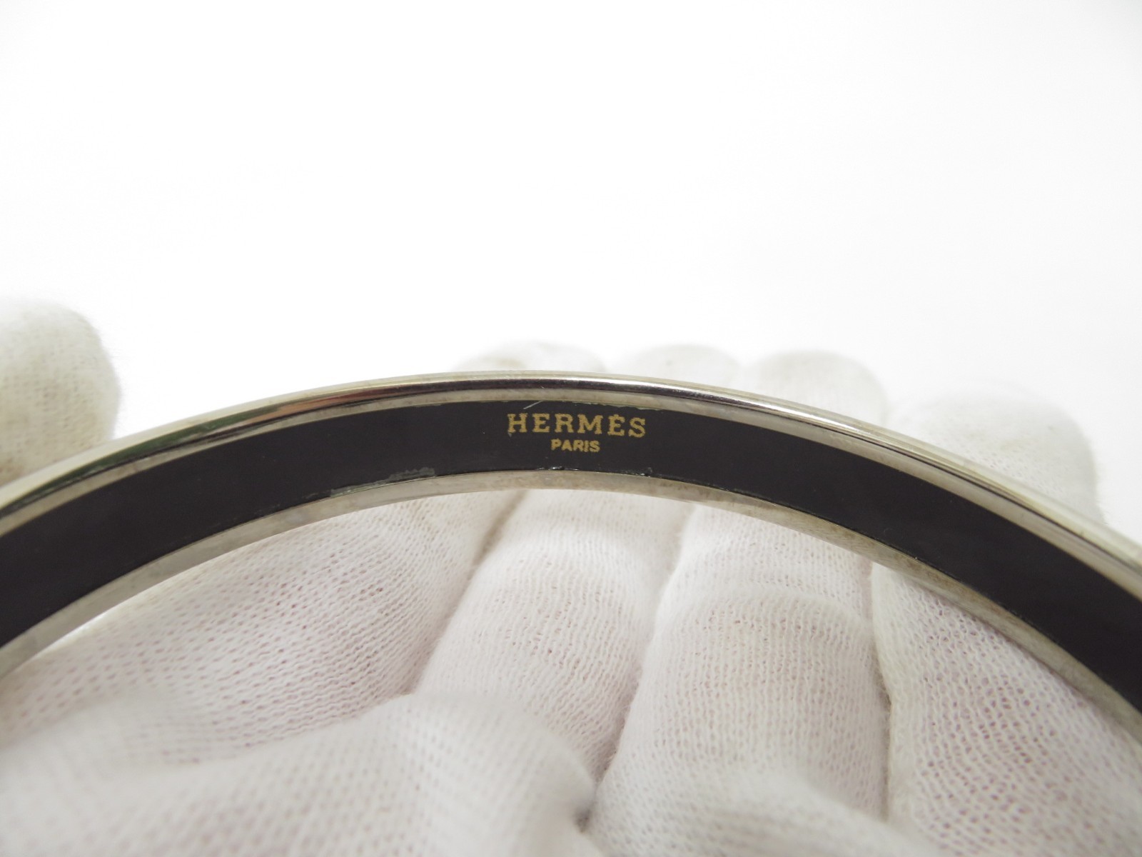 Authentic Hermes Emaille PM Bracelet Bangle A#48756