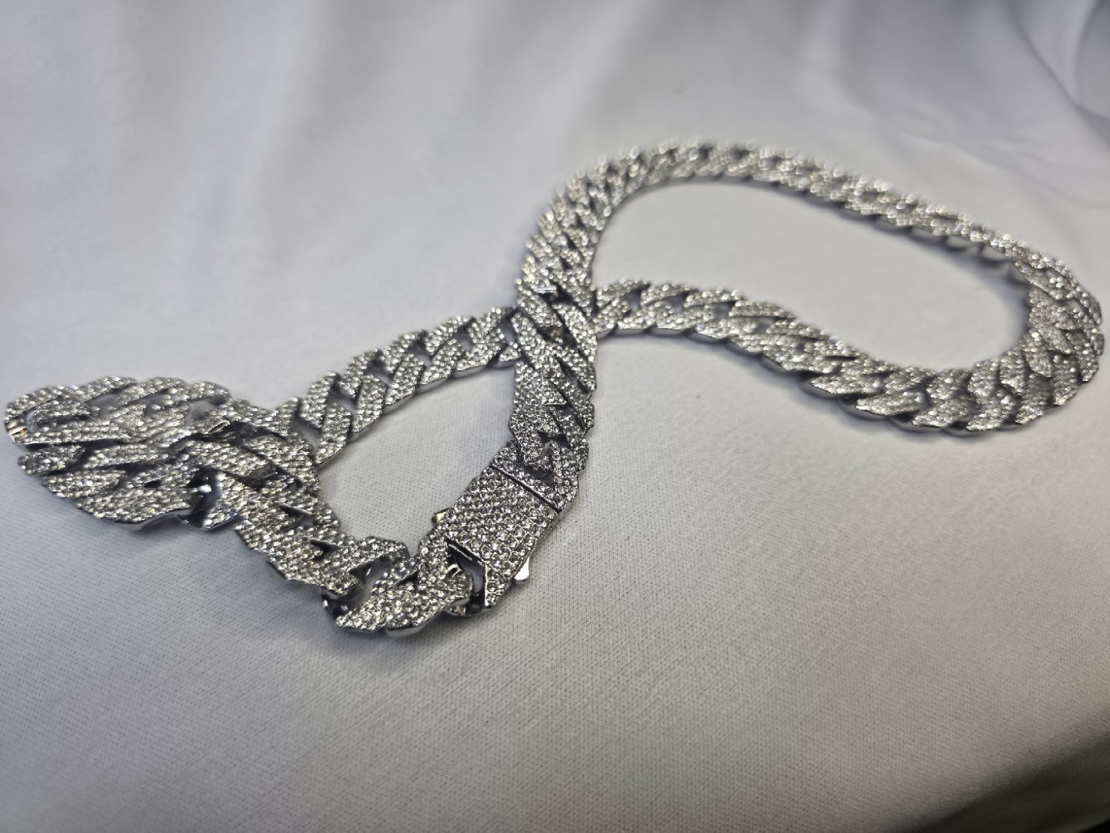 24” Iced Out Cuban Link Chain Heavy Solid Look Mens Hip Hop Necklace