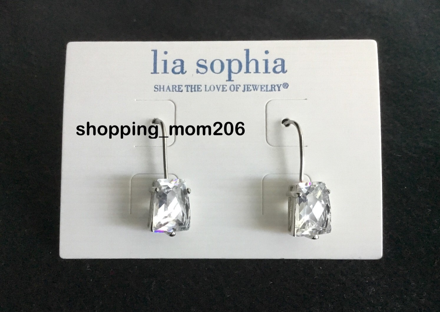 Lia Sophia “Luxe” Silver Tone Total CZ wt. 12.0ct. Pierced Earrings