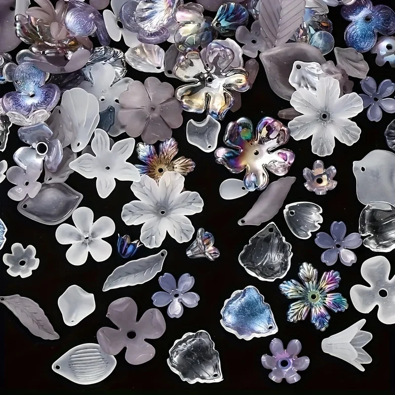 30G/1.05Oz Frosted Petal Butterfly Bow Mixed Style DIY Jewelry Bracelet Accessor