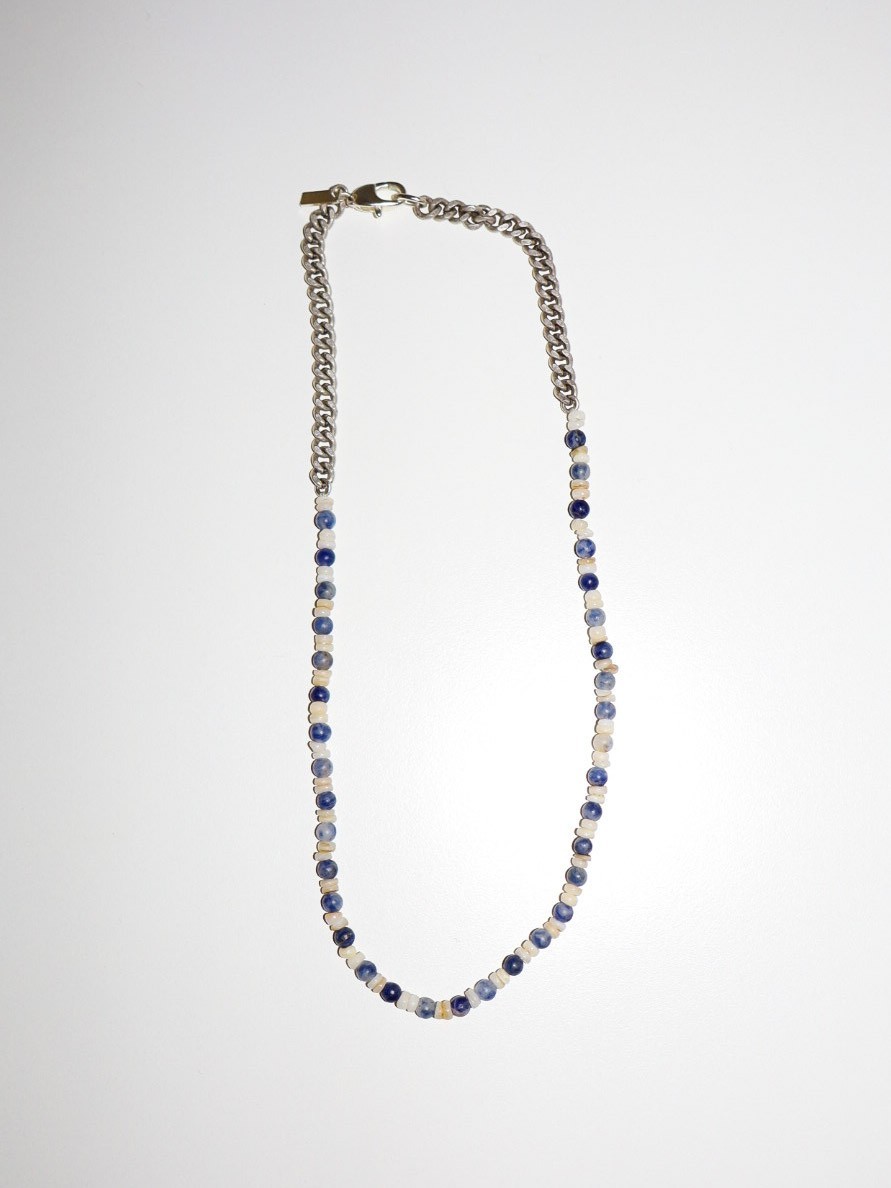 SEMI PRECIOUS STONE CHAIN NECKLACE – BLUE STONE