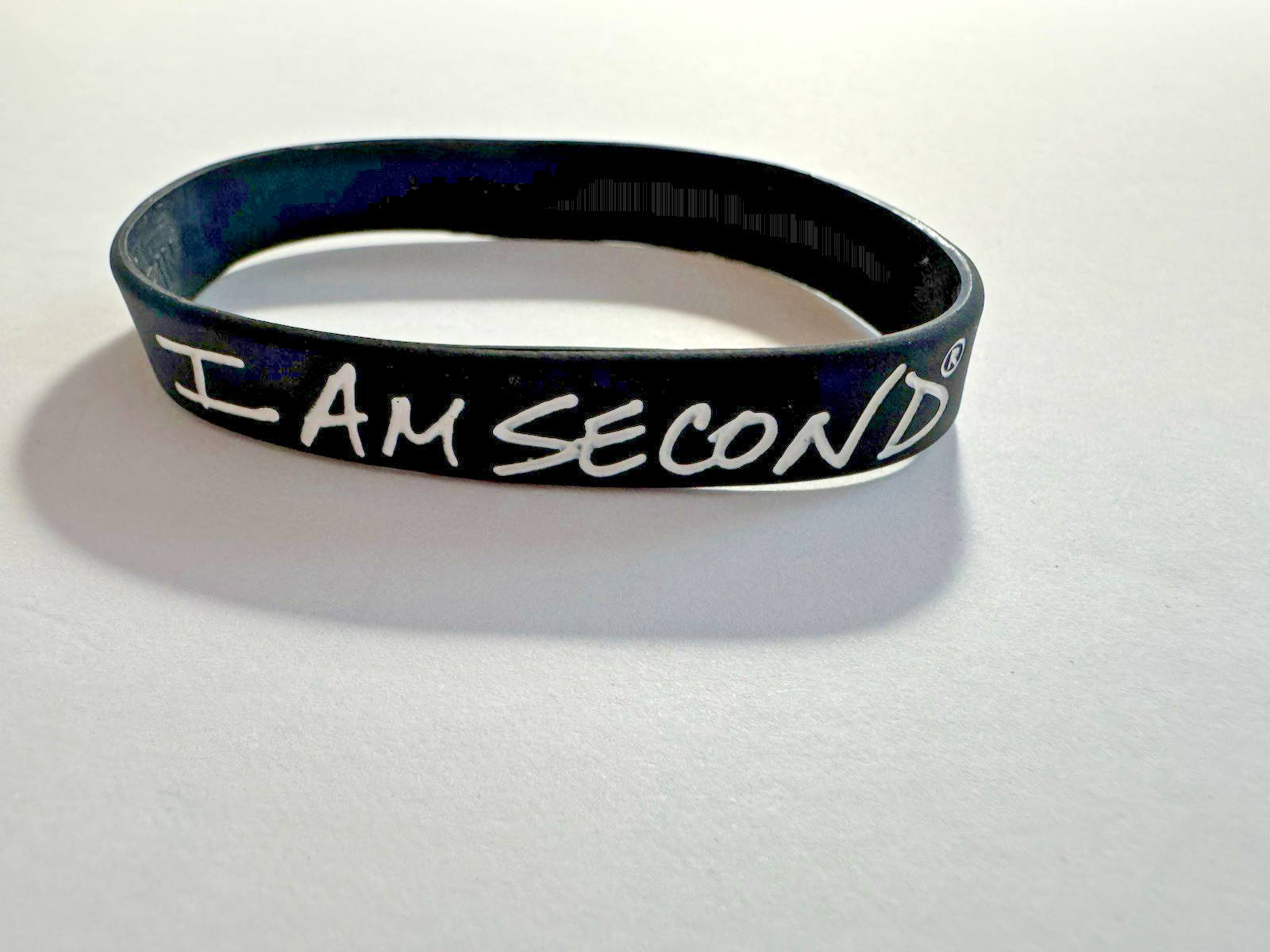 2 Pk I Am Second Wristband Black & White Rubber Silicone Bracelet Live For Jesus