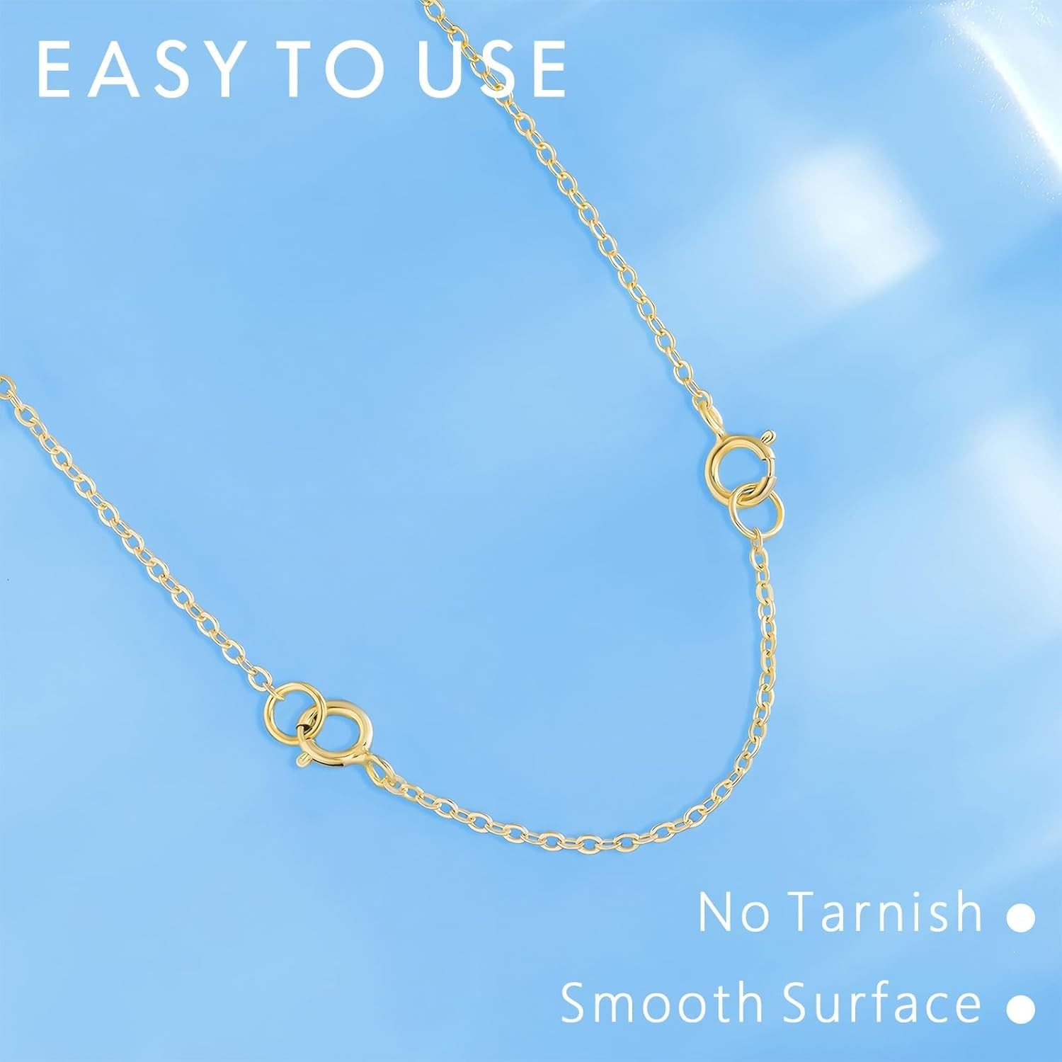 Hypoallergenic Gold Necklace Extenders – 1″ & 2″ Set for All Occasions