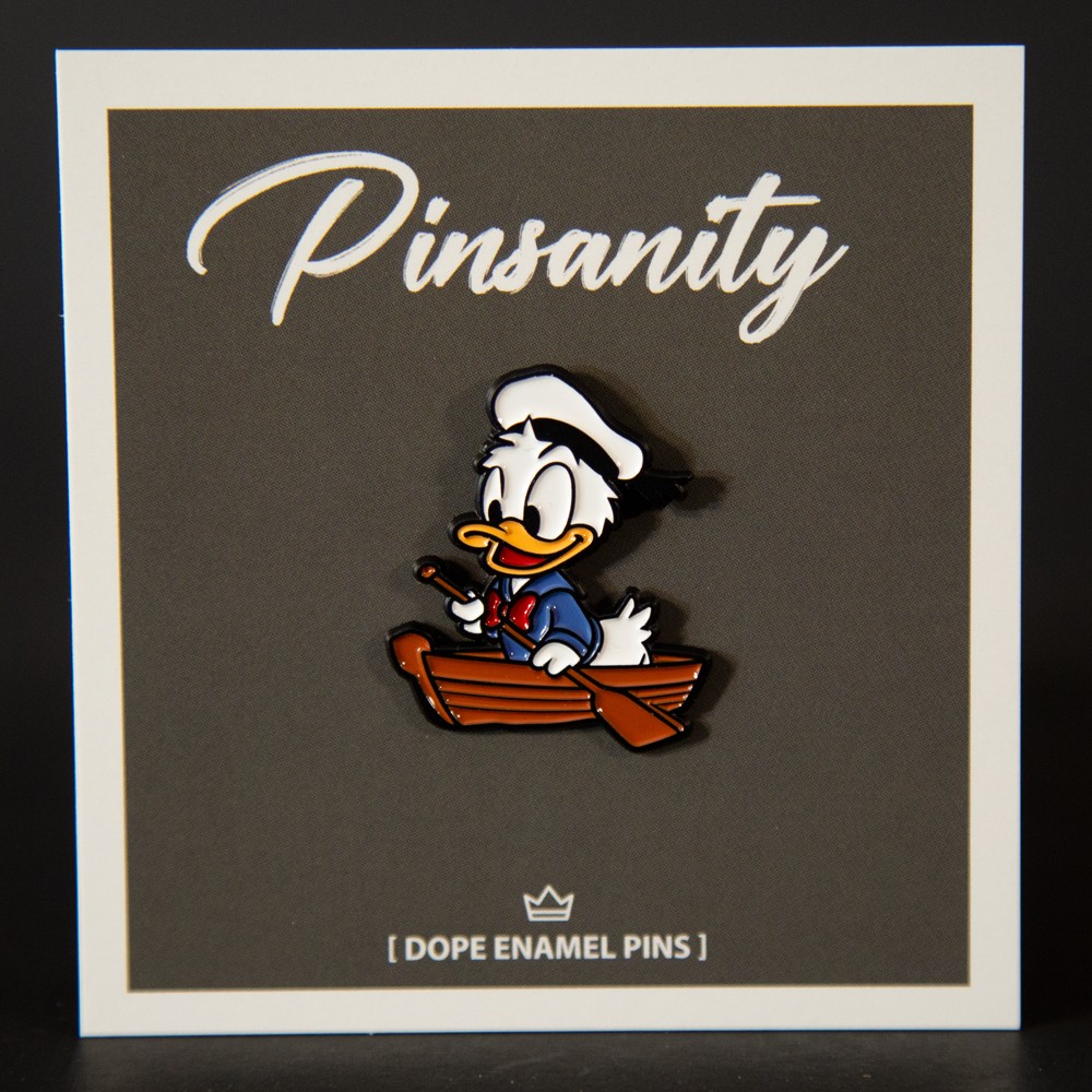 Donald Duck Boat Enamel Pin – Fast Shipping from USA – Brooch Disney Chibi