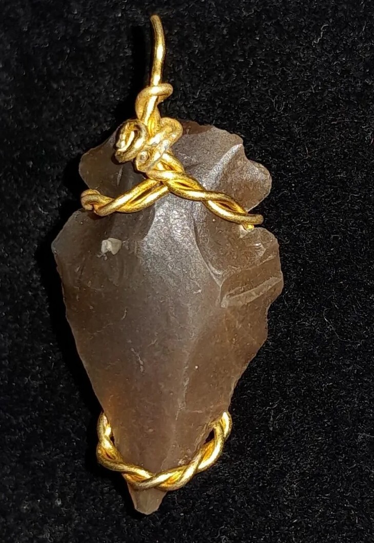 Twist Gold GP Arrowhead necklaces male female pendants jewelry new Gifts unisex