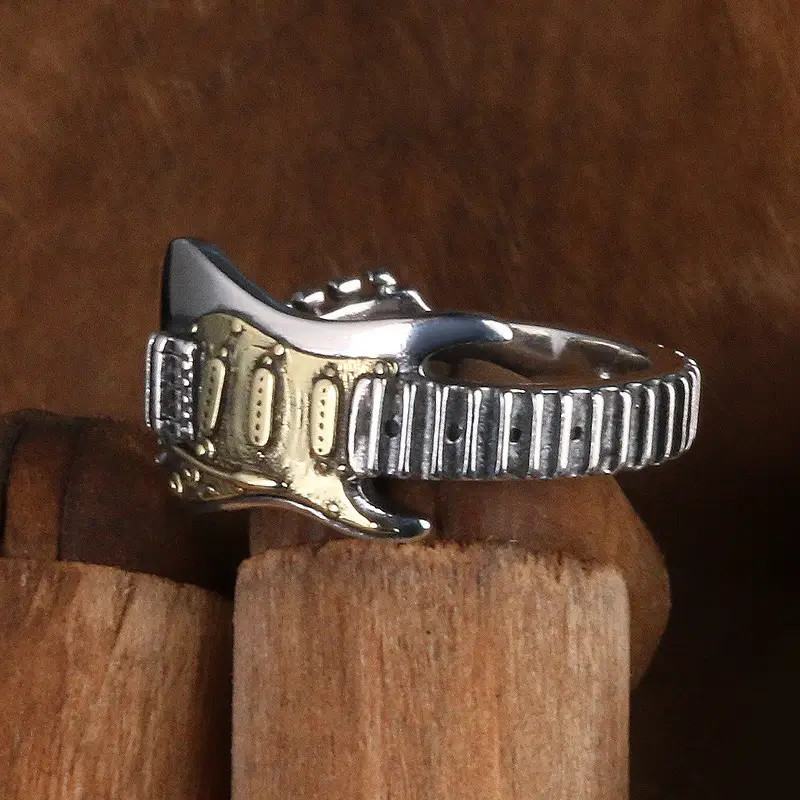 Guitar Open Ring Adjustable Resizable Music Instrument Jewelry