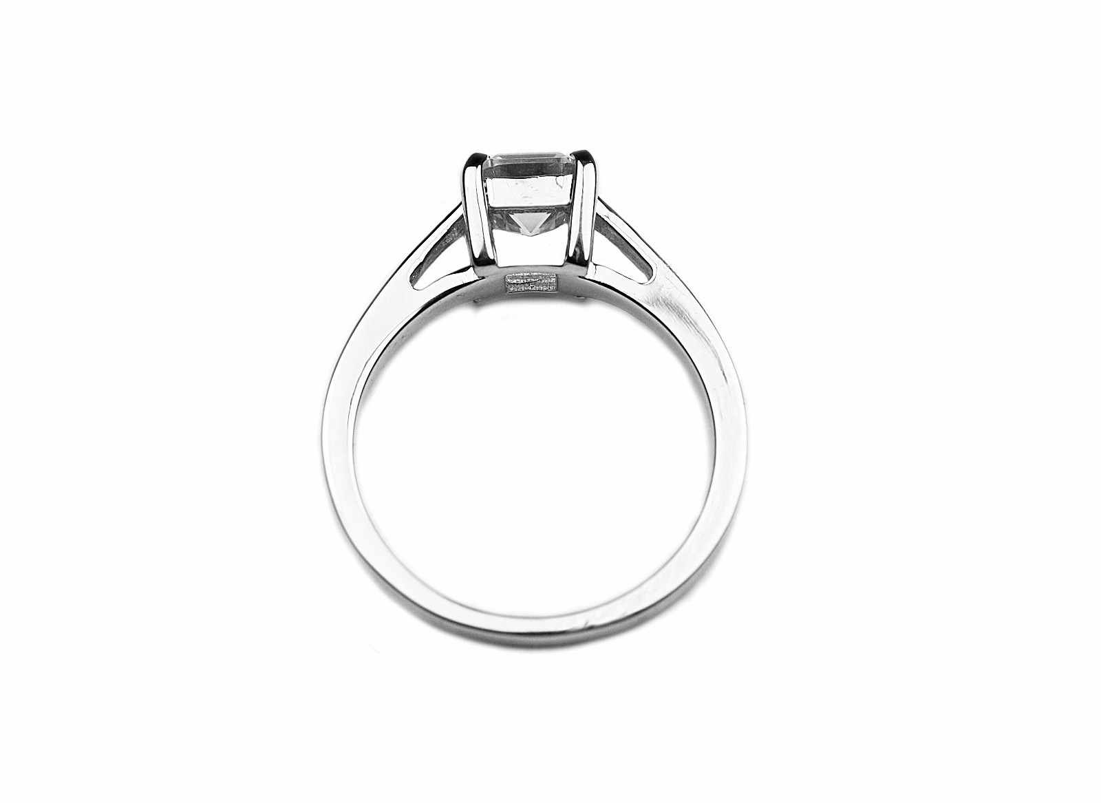 925 Silver Solitaire Square Asscher Cut 2.0 Carat Engagement Wedding Ring