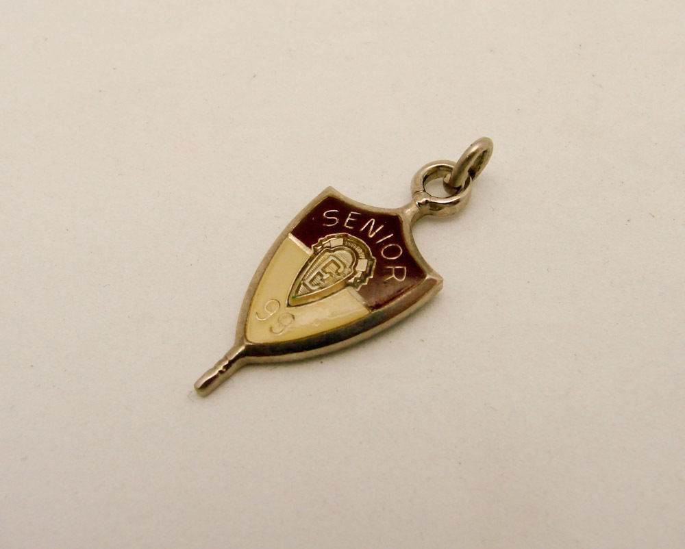 Jostens Senior E 1999 Enameled Charm Shield